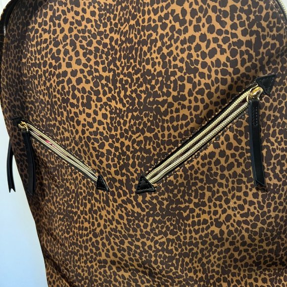 Stella & Dot You Do You- back pack, animal print, black & Tan, Pink  inside main image 6
